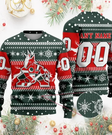 NHL Arizona Coyotes | Personalized Name &amp; Number Unisex Sweater For Christmas Season