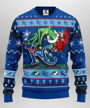 Kansas City Royals Grinch Ugly Christmas Sweater, Grinch Xmas Sweater