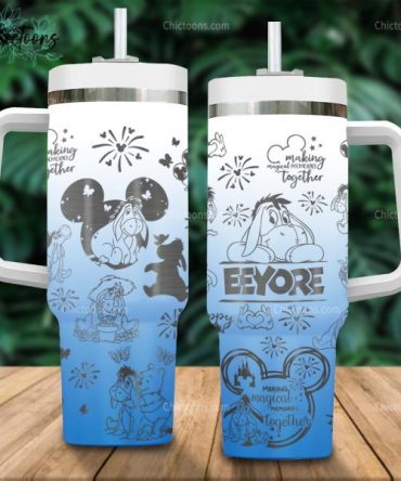 Eeyore Disney Stainless Steel Tumbler with Handle - Magical Memories Design