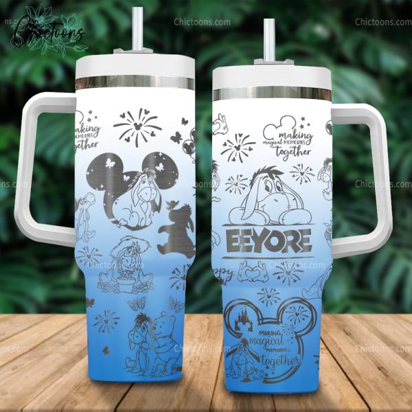 Eeyore Disney Stainless Steel Tumbler with Handle - Magical Memories Design