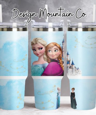 Frozen Sisters Tumbler with Handle - Keep Drinks Cold in Style