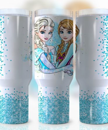 Enchanting Glitter Tumbler with Handle - Perfect Gift for Frozen Fans