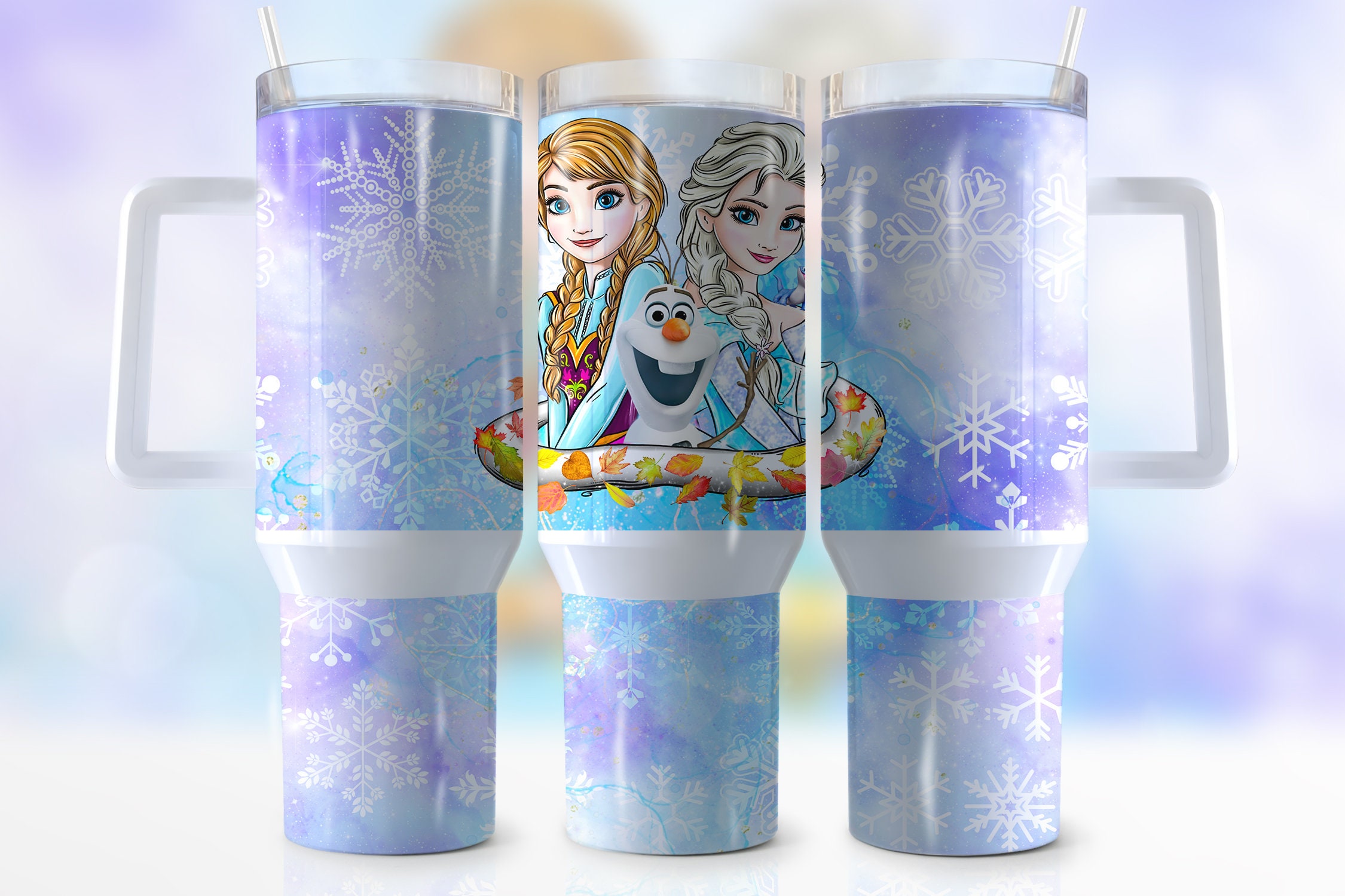 Enchanting Frozen Character Tumbler with Straw - Perfect for Disney Fans