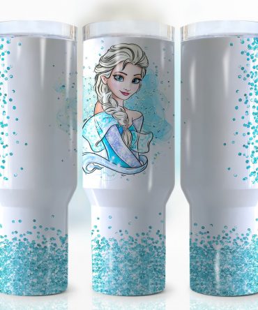 Enchanting Frozen Glitter Tumbler with Handle - Keep Drinks Icy Cold