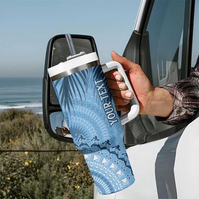 Fiji Rugby Bula Masi Fish Tail Kaivity Cibi Turquoise Custom Stanley Quencher 40oz Stainless Steel Tumbler With Handle - Image 7