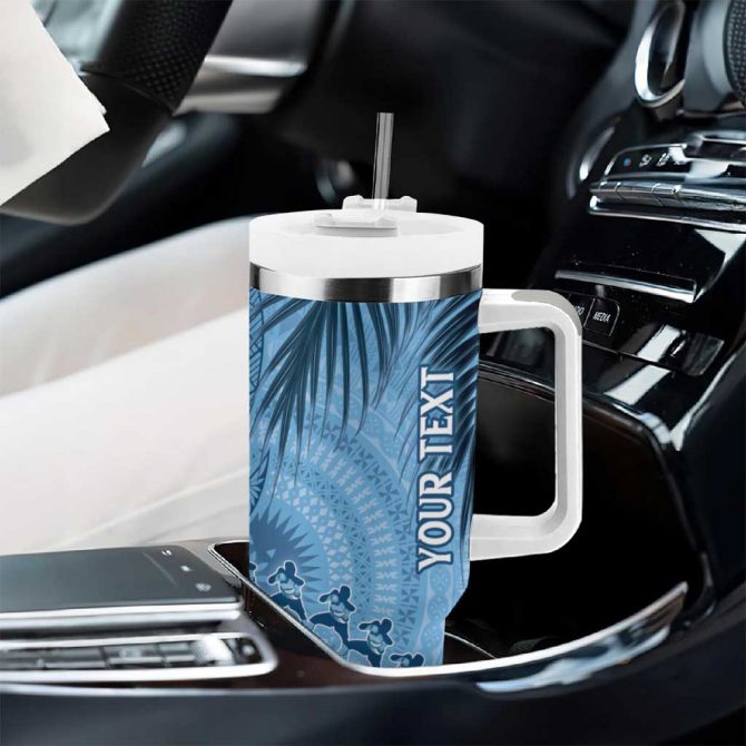 Fiji Rugby Bula Masi Fish Tail Kaivity Cibi Turquoise Custom Stanley Quencher 40oz Stainless Steel Tumbler With Handle - Image 8