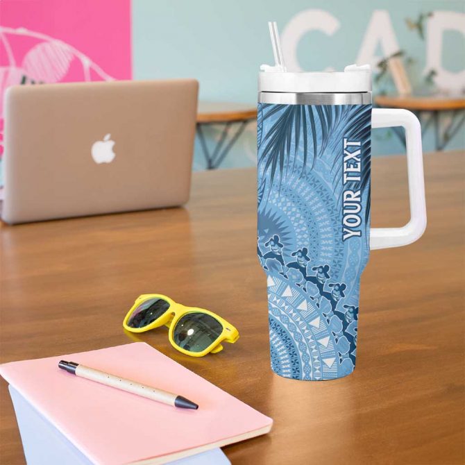 Fiji Rugby Bula Masi Fish Tail Kaivity Cibi Turquoise Custom Stanley Quencher 40oz Stainless Steel Tumbler With Handle - Image 5