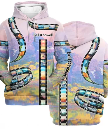 Film Reel Pattern Bell &amp; Howell Photography Videography All Over Prints BL291024A1BH - Hoodie