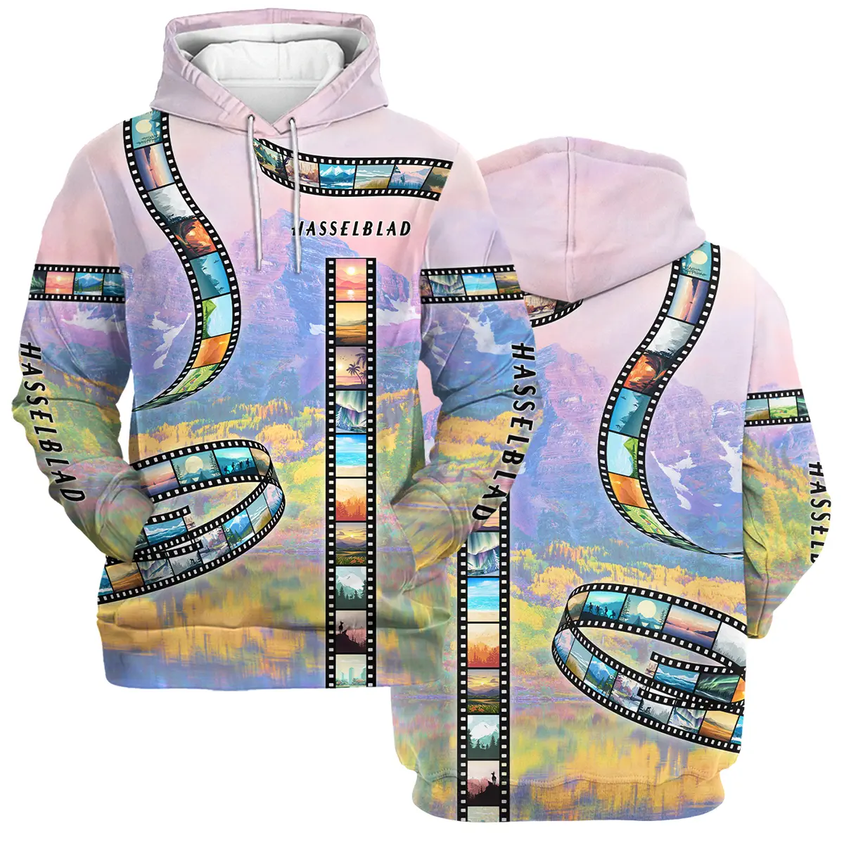 Film Reel Pattern Hasselblad Photography Videography All Over Prints BL291024A1HSB - Hoodie
