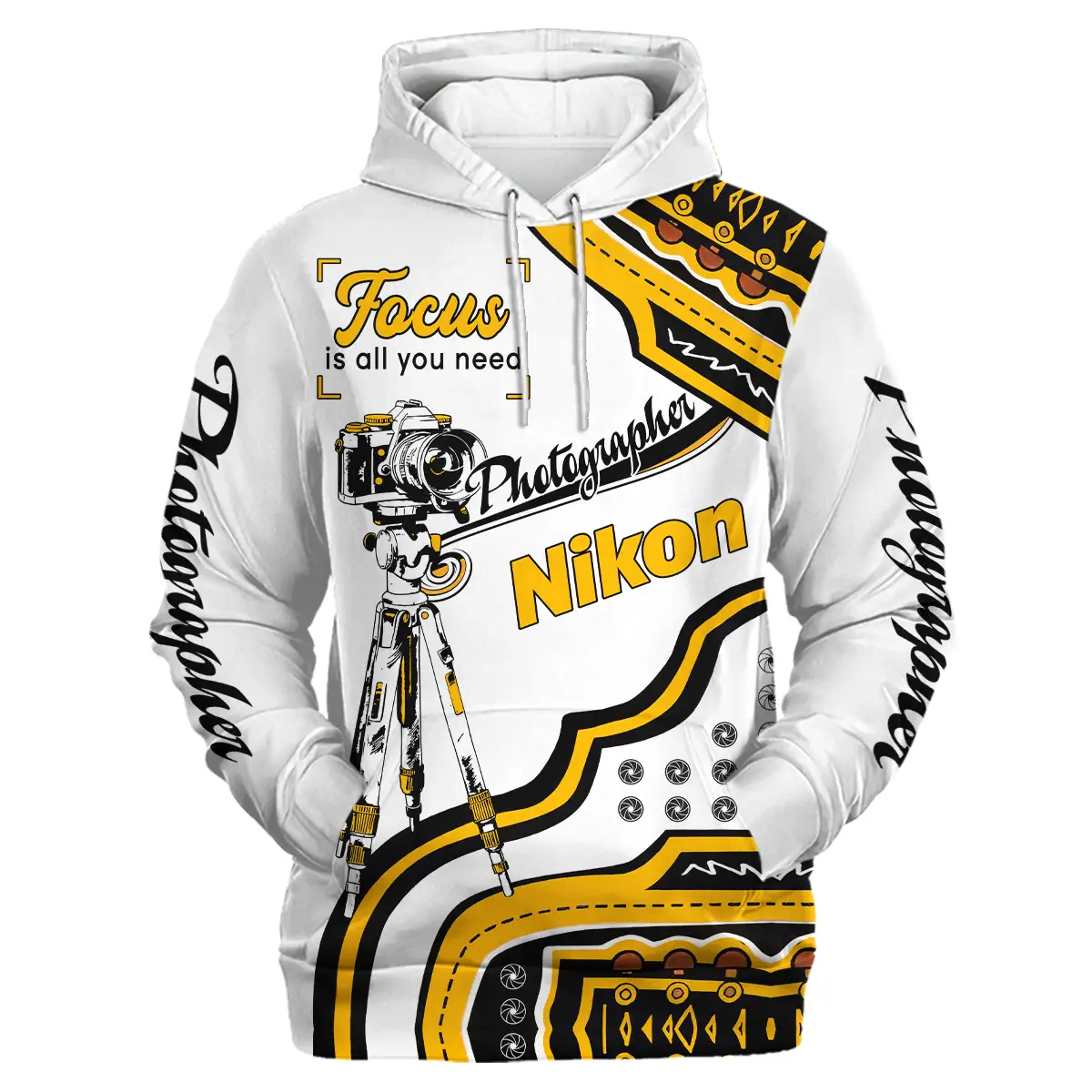 Focus Is All You Need Nikon Photography Videography All Over Prints BL261024A1NK - Hoodie - Image 2