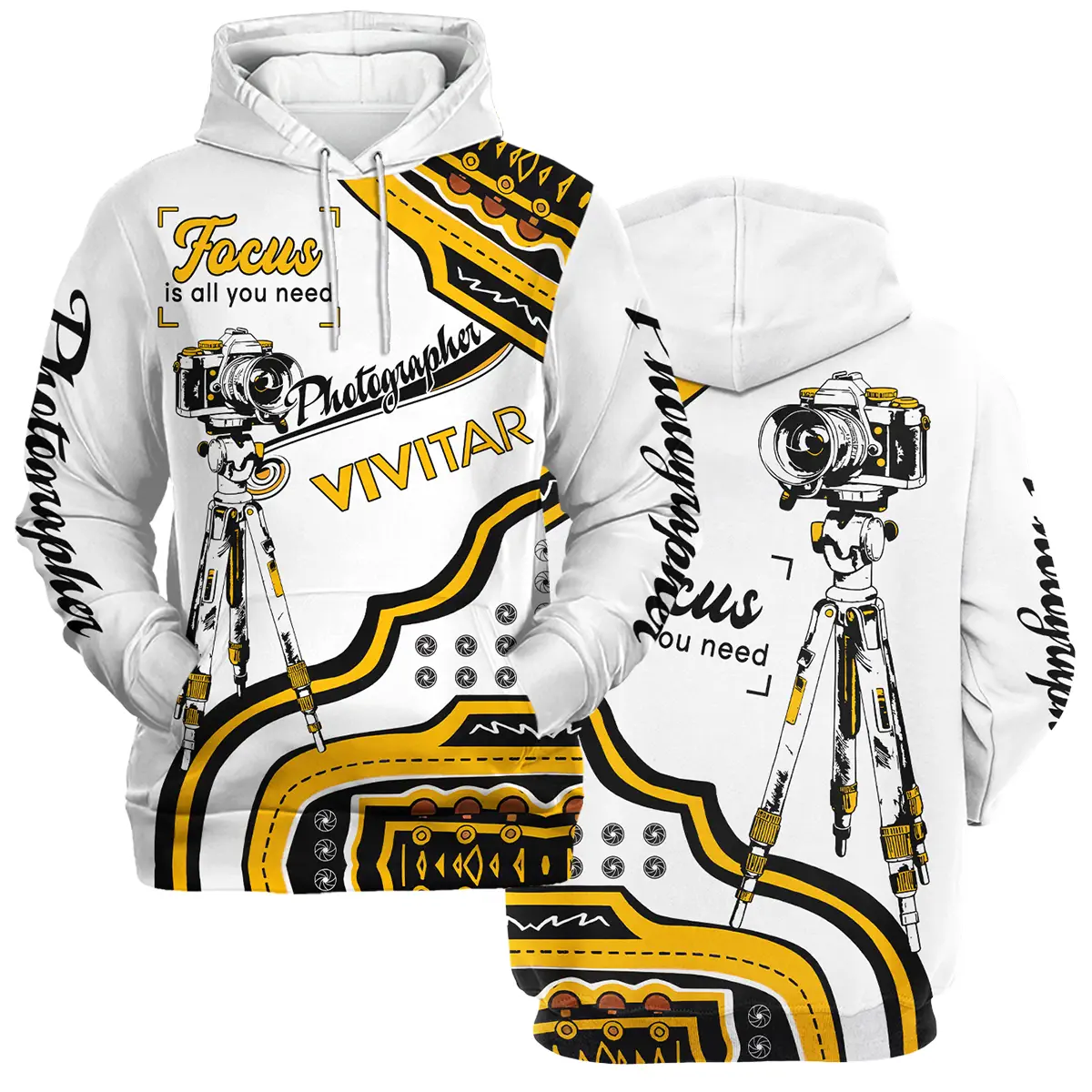 Focus Is All You Need Vivitar Photography Videography All Over Prints BL261024A1VVT - Hoodie