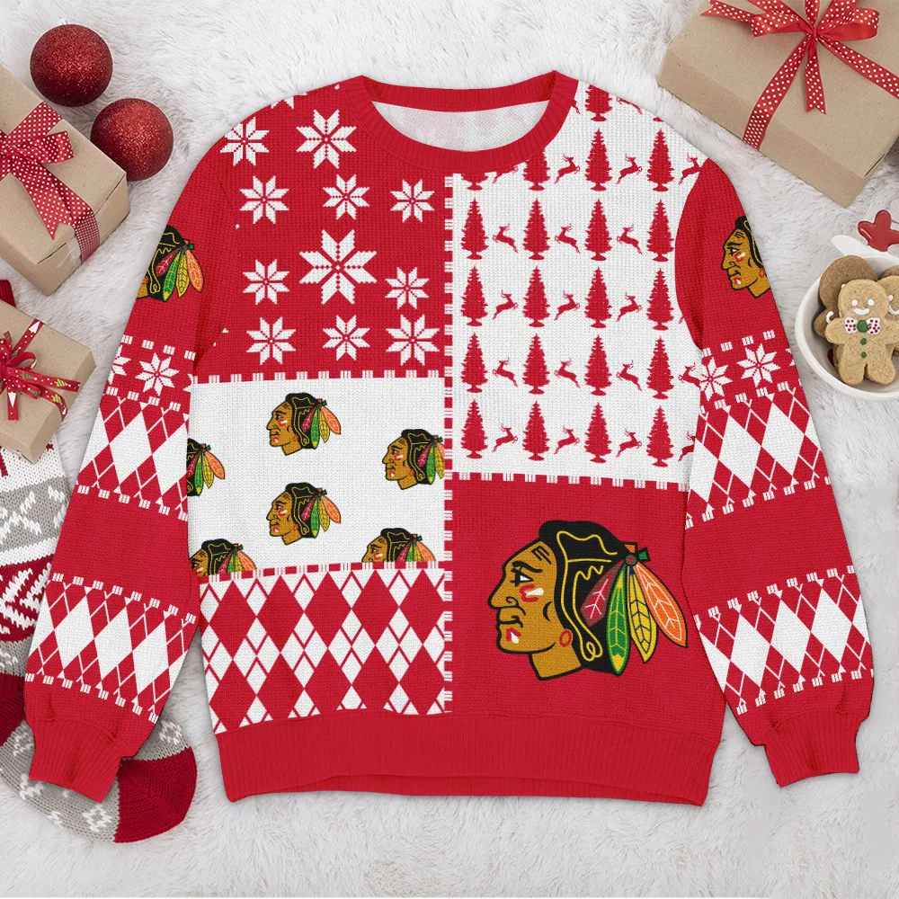 Special Release Chicago Blackhawks NHL Ugly Sweater All Over Prints Christmas Season HONHL180924SW18