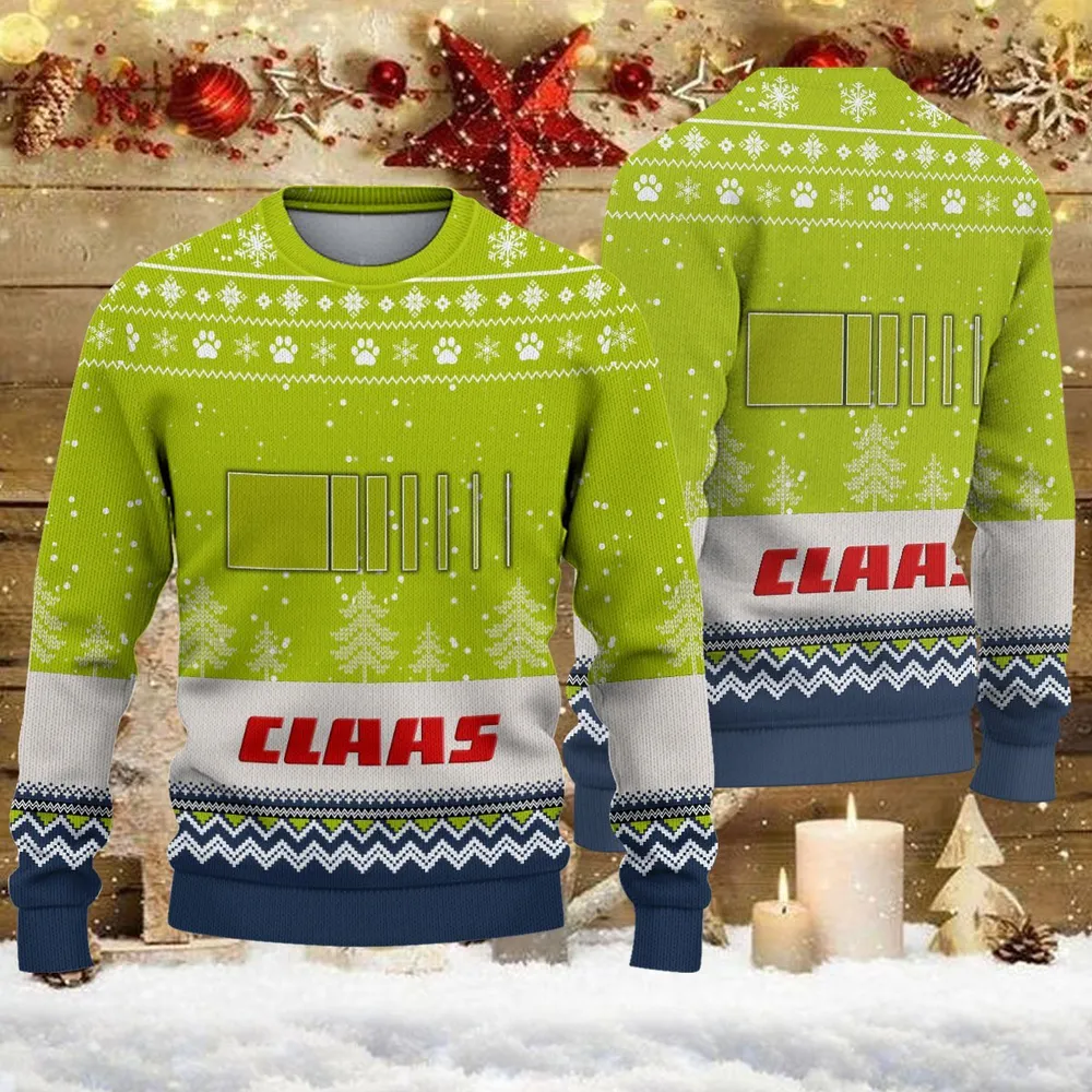 Ugly Sweater Claas Farmer Love Exclusive Logo QTFRSW091124A7SW