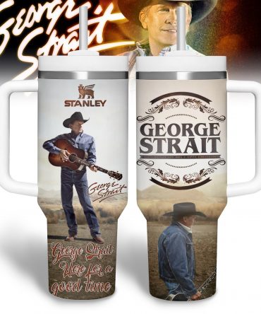 George Strait Music Custom Stanley Quencher 40oz Stainless Steel Tumbler With Handle