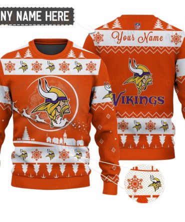 Minnesota Vikings NFL Ugly Christmas Sweater - Name Customized
