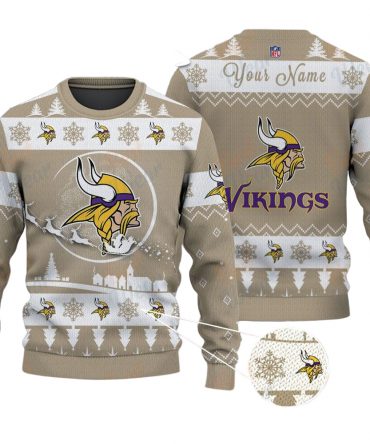 Minnesota Vikings NFL Ugly Christmas Sweater - Name Customized