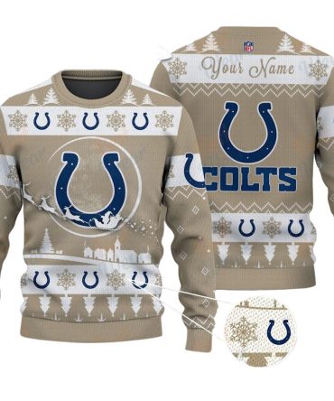 Indianapolis Colts NFL Ugly Christmas Sweater - Name Customized