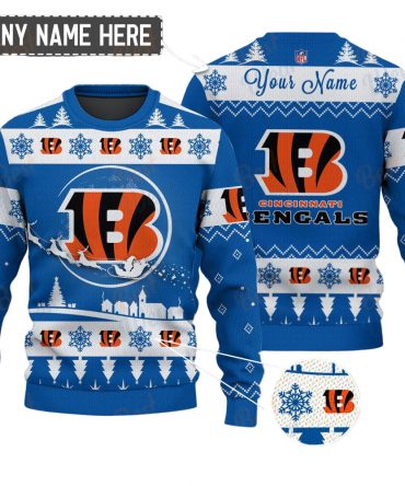 Cincinnati Bengals NFL Ugly Christmas Sweater - Name Customized