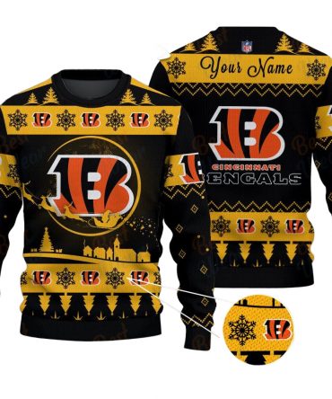 Cincinnati Bengals NFL Ugly Christmas Sweater - Name Customized