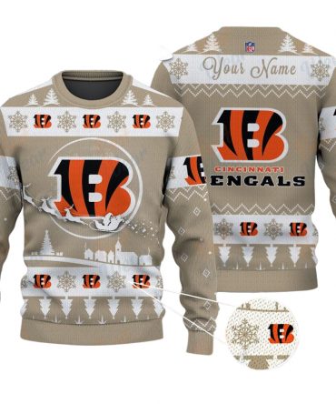 Cincinnati Bengals NFL Ugly Christmas Sweater - Name Customized