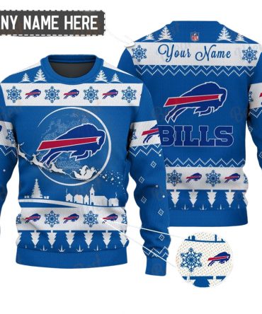 Buffalo Bills NFL Ugly Christmas Sweater - Name Customized