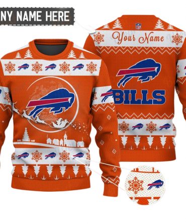 Buffalo Bills NFL Ugly Christmas Sweater - Name Customized