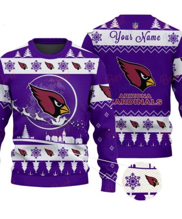 Arizona Cardinals NFL Ugly Christmas Sweater - Name Customized