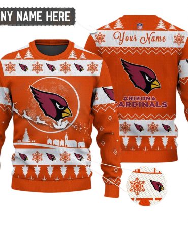Arizona Cardinals NFL Ugly Christmas Sweater - Name Customized
