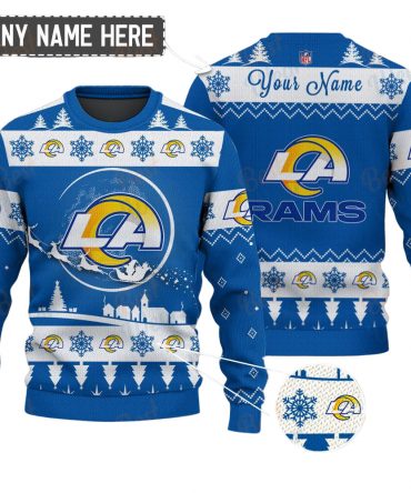 Los Angeles Rams NFL Ugly Christmas Sweater - Name Customized