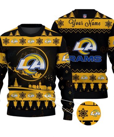 Los Angeles Rams NFL Ugly Christmas Sweater - Name Customized