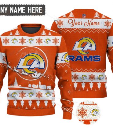 Los Angeles Rams NFL Ugly Christmas Sweater - Name Customized