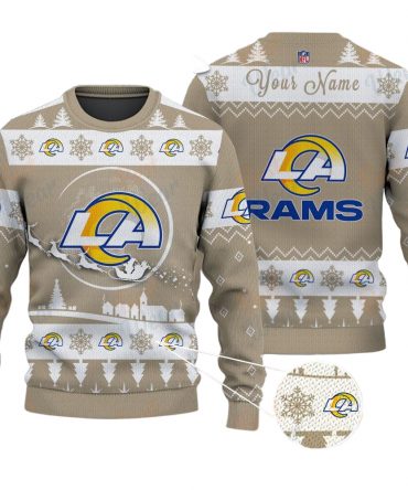 Los Angeles Rams NFL Ugly Christmas Sweater - Name Customized