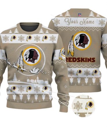 Washington Redskins NFL Ugly Christmas Sweater - Name Customized