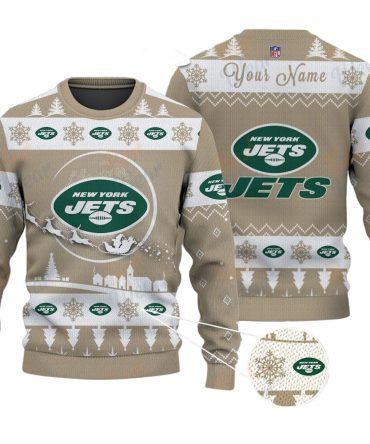 New York Jets NFL Ugly Christmas Sweater - Name Customized