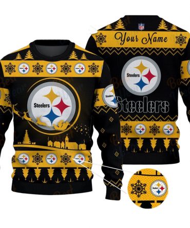Pittsburgh Steelers NFL Ugly Christmas Sweater - Name Customized