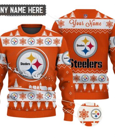 Pittsburgh Steelers NFL Ugly Christmas Sweater - Name Customized