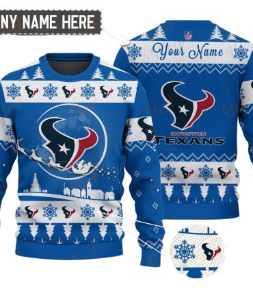 Houston Texans NFL Ugly Christmas Sweater - Name Customized