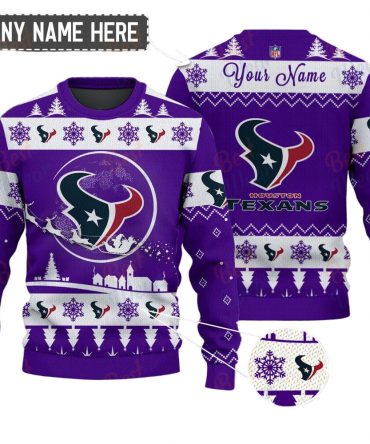 Houston Texans NFL Ugly Christmas Sweater - Name Customized
