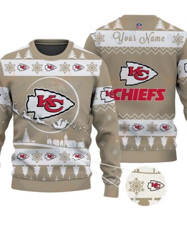 Kansas City Chiefs NFL Ugly Christmas Sweater - Name Customized