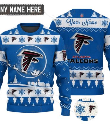 Atlanta Falcons NFL Ugly Christmas Sweater - Name Customized