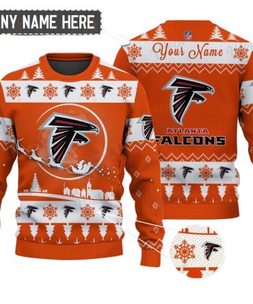 Atlanta Falcons NFL Ugly Christmas Sweater - Name Customized