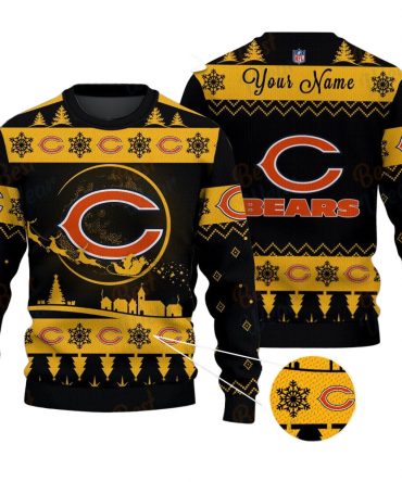 Chicago Bears NFL Ugly Christmas Sweater - Name Customized