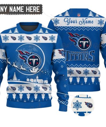 Tennessee Titans NFL Ugly Christmas Sweater - Name Customized