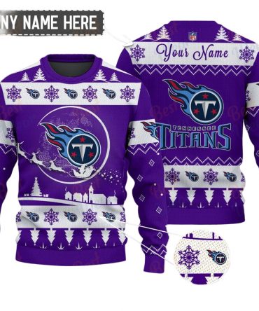 Tennessee Titans NFL Ugly Christmas Sweater - Name Customized