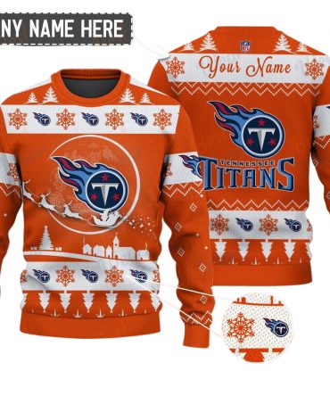 Tennessee Titans NFL Ugly Christmas Sweater - Name Customized