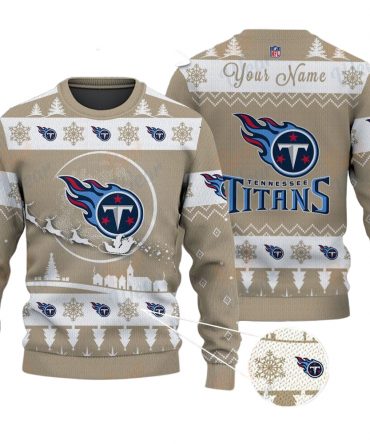 Tennessee Titans NFL Ugly Christmas Sweater - Name Customized