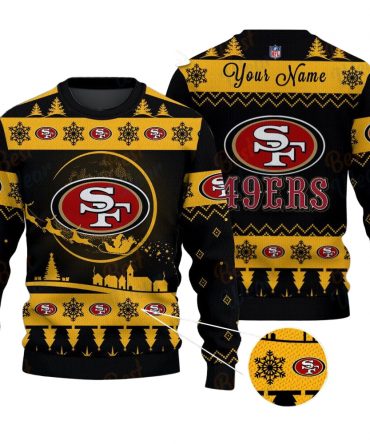 San Francisco 49ers NFL Ugly Christmas Sweater - Name Customized