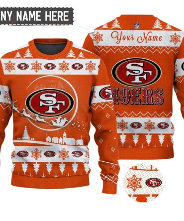 San Francisco 49ers NFL Ugly Christmas Sweater - Name Customized