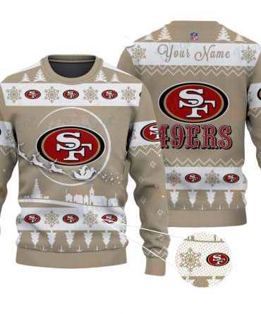 San Francisco 49ers NFL Ugly Christmas Sweater - Name Customized