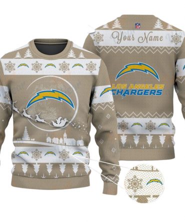 Los Angeles Chargers NFL Ugly Christmas Sweater - Name Customized
